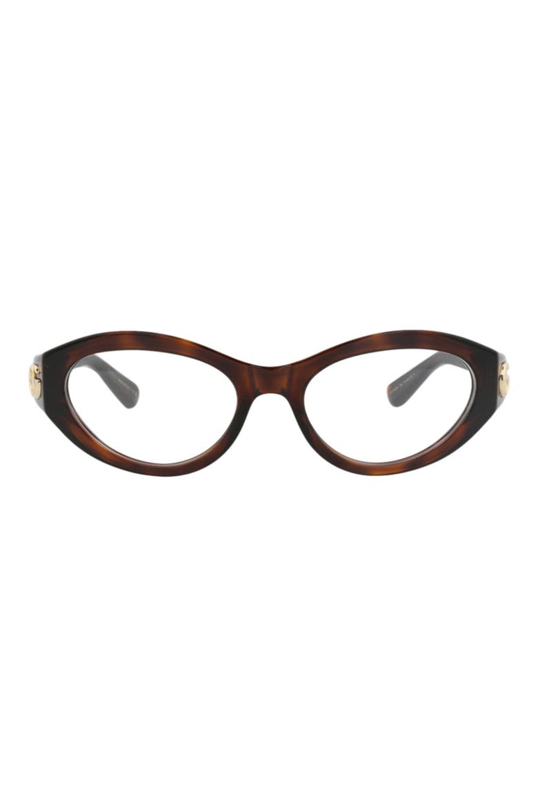 51mm Cat Eye Optical Glasses, Main, color, HAVANA HAVANA TRANSPARENT