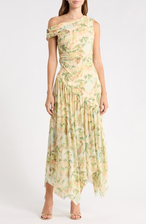 Thalia One Shoulder Midi Dress