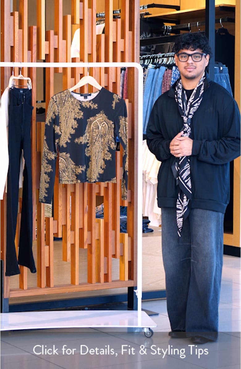 Katlyn Paisley Print Knit Top, sales video thumbnail