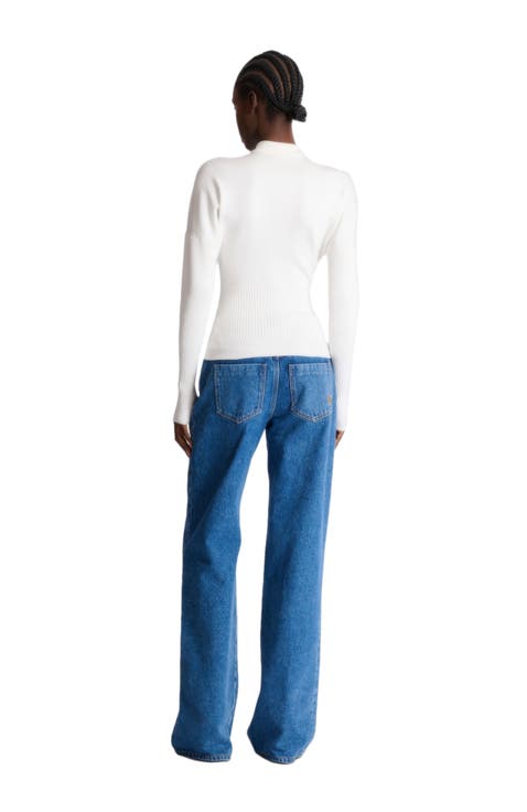 Zipped knit cardigan