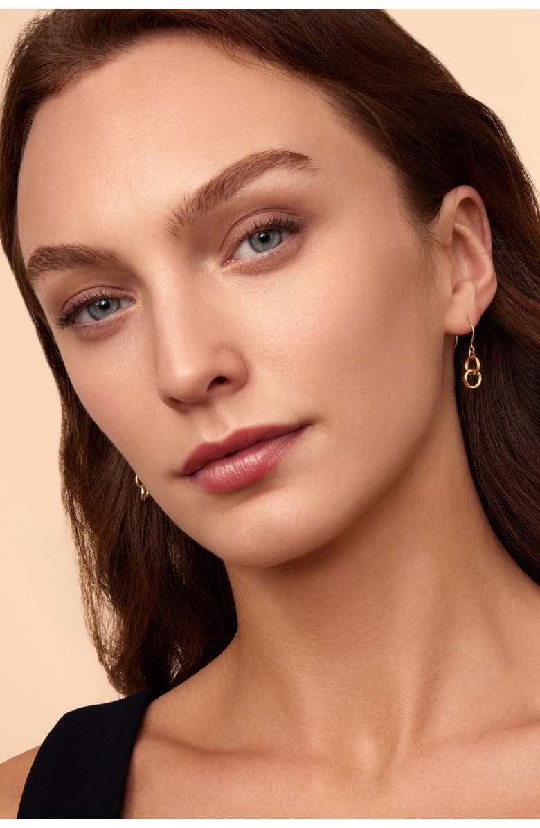 Oradina 14K Gold Forever Linked Drop Earrings, Alternate, color, Yellow Gold