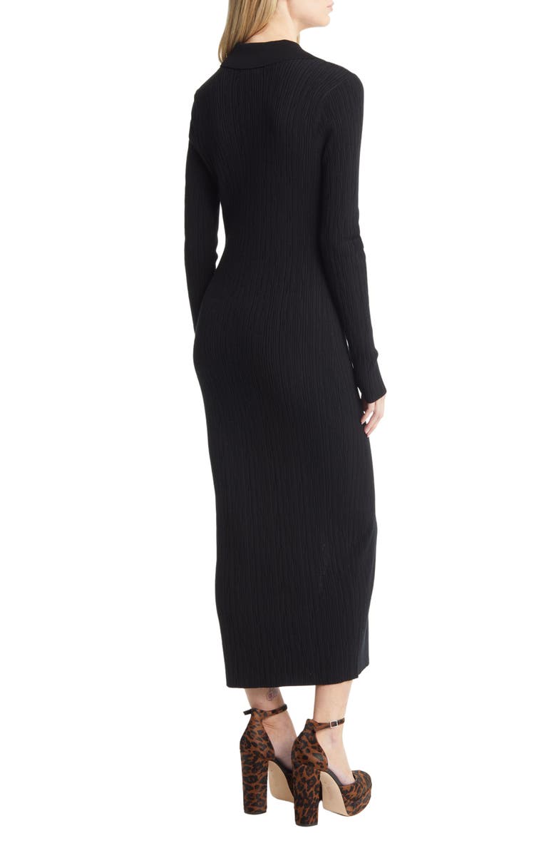 Open Edit Long Sleeve Rib Cardigan Dress, Alternate, color, 