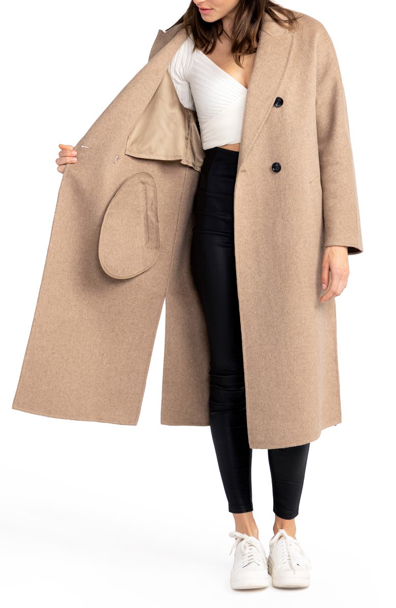 Belle & Bloom Guest List Oversize Double Breasted Wool Blend Coat, Alternate, color,