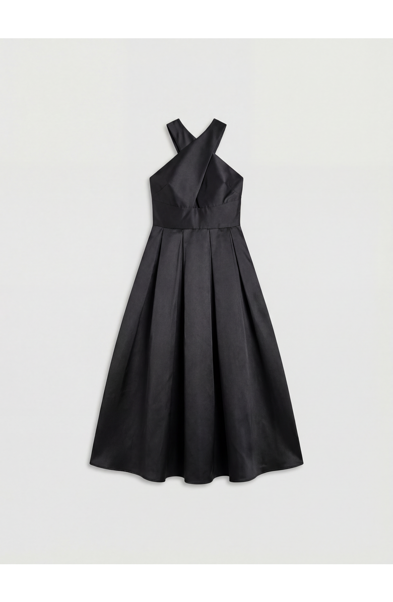 Coast Halter Neck Fit & Flare Midi Dress, Alternate, color, Black