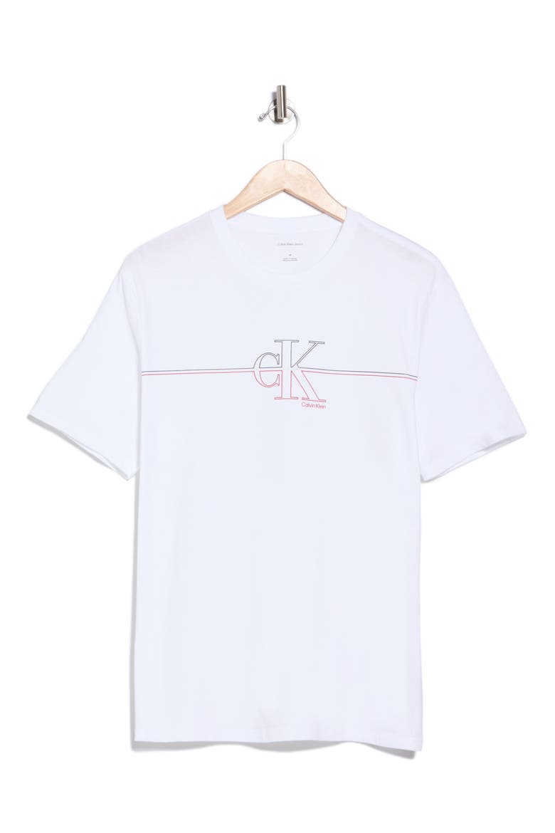 Logo Line Graphic T-Shirt, Alternate, color, BRIGHT WHITE