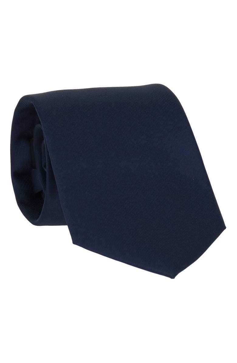 Scotch & Soda Solid Tie, Main, color, Navy
