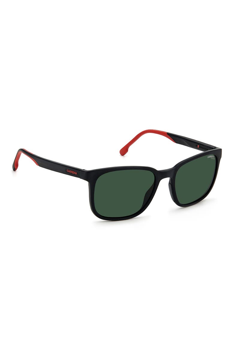54mm Rectangular Sunglasses, Alternate, color, MATTE BLACK