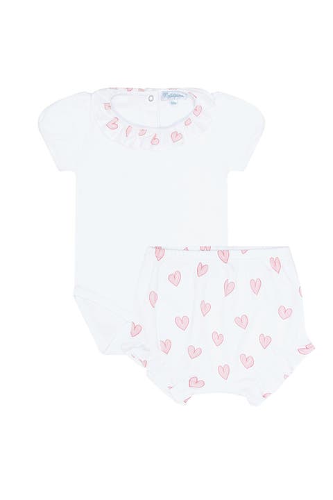 Pink Heart Print bodysuit Set - Baby