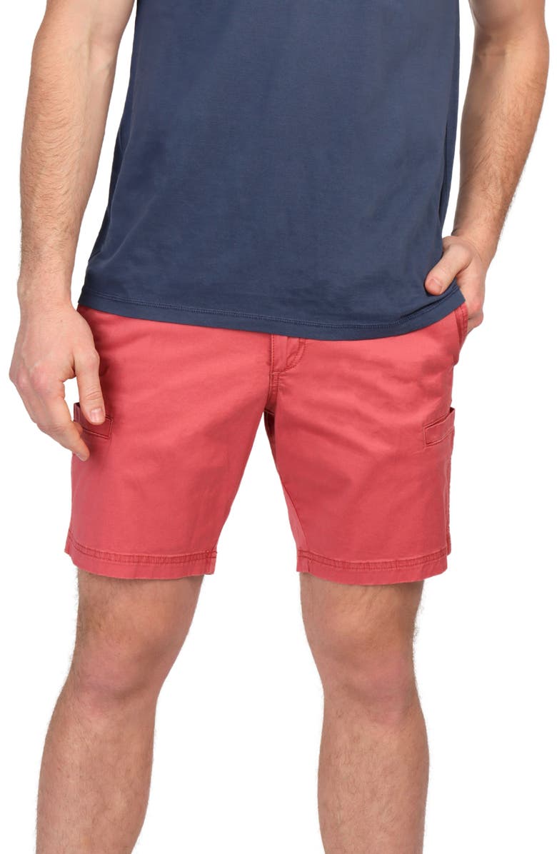 TailorByrd Welt Cargo Pocket Shorts, Alternate, color, Sunwashed Red