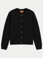Gobi Cashmere Cashmere Round-neck Cable Cardigan