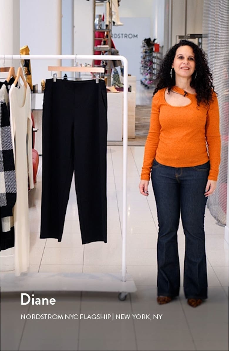 Drapey Ponte Ankle Wide Leg Pants, sales video thumbnail