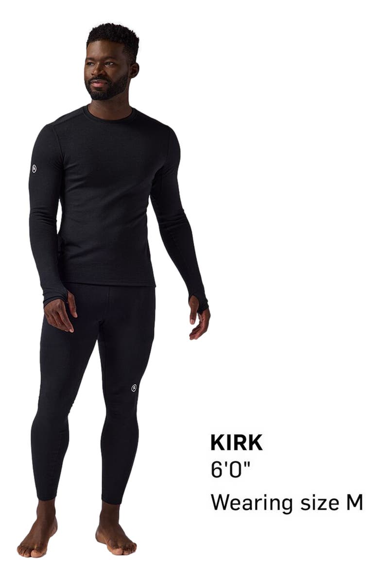 Backcountry Cedars Rws Merino Mid-Wt Baselayer Crew Top - Men's, Alternate, color, Black
