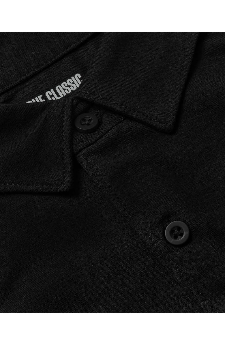 True Classic Comfort Knit Short Sleeve Button-Up Shirt, Alternate, color, Black