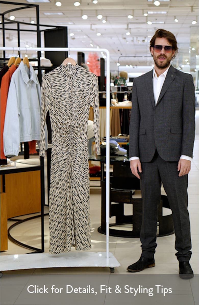 Ida Ruched Turtleneck Long Sleeve Maxi Dress, sales video thumbnail