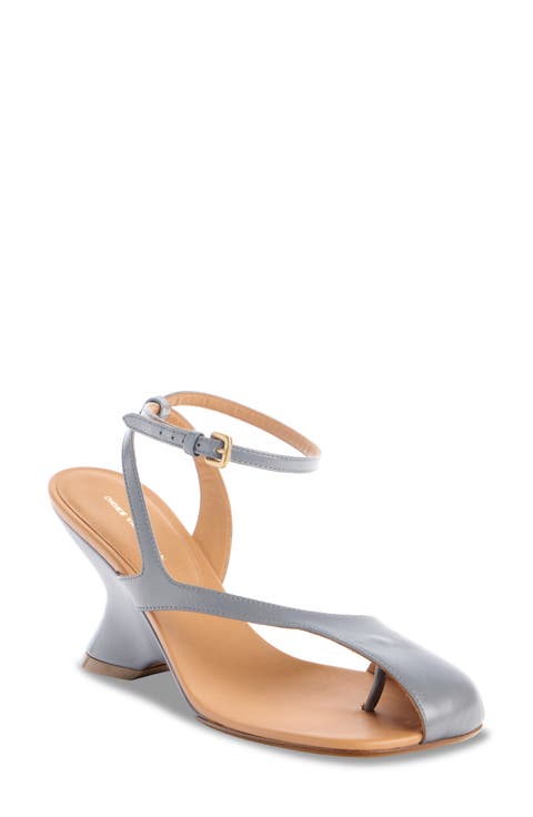 Dented Wedge Ankle Strap Sandal (Women)
