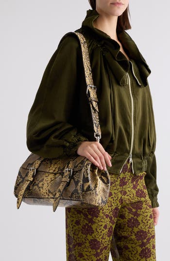 関税送料込Dries Van Noten Python Leather Shoulder Bag Dries Van Noten Python Print Leather Shoulder Bag | Nordstrom