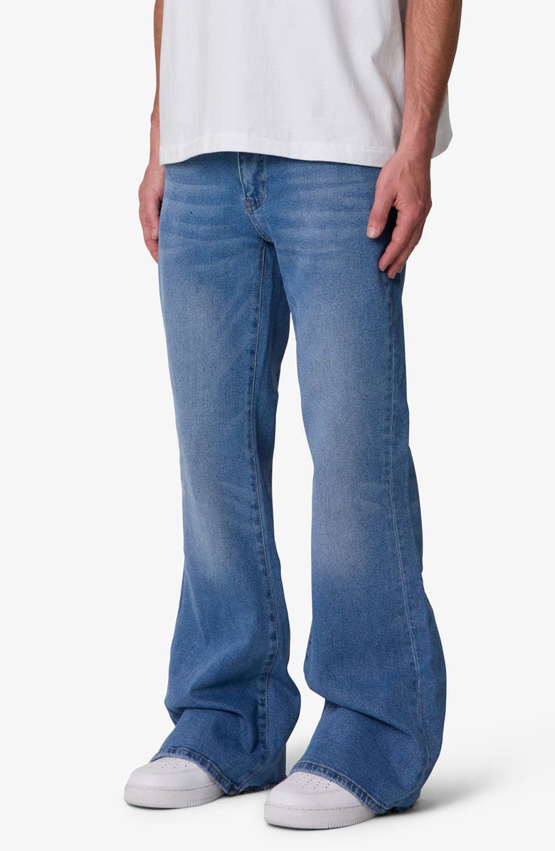 mnml Super Flare Jeans, Alternate, color, Medium Blue