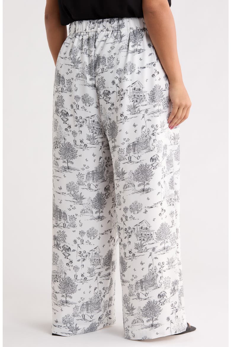 Renzo Toile Mulvane Wide Leg Pants Curve, Alternate, color, GREY-BLACK