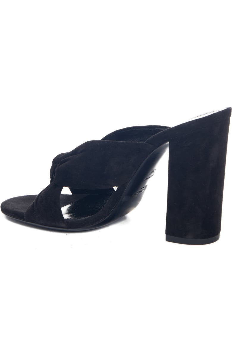 Saint Laurent Loulou Knot Slide Sandal, Alternate, color,