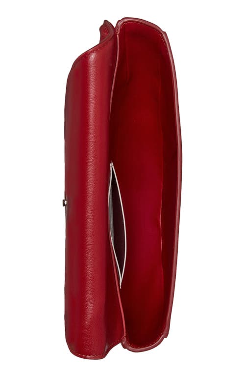 Kate Spade New York The Spade Fine Grain Leather Shoulder Bag In Red