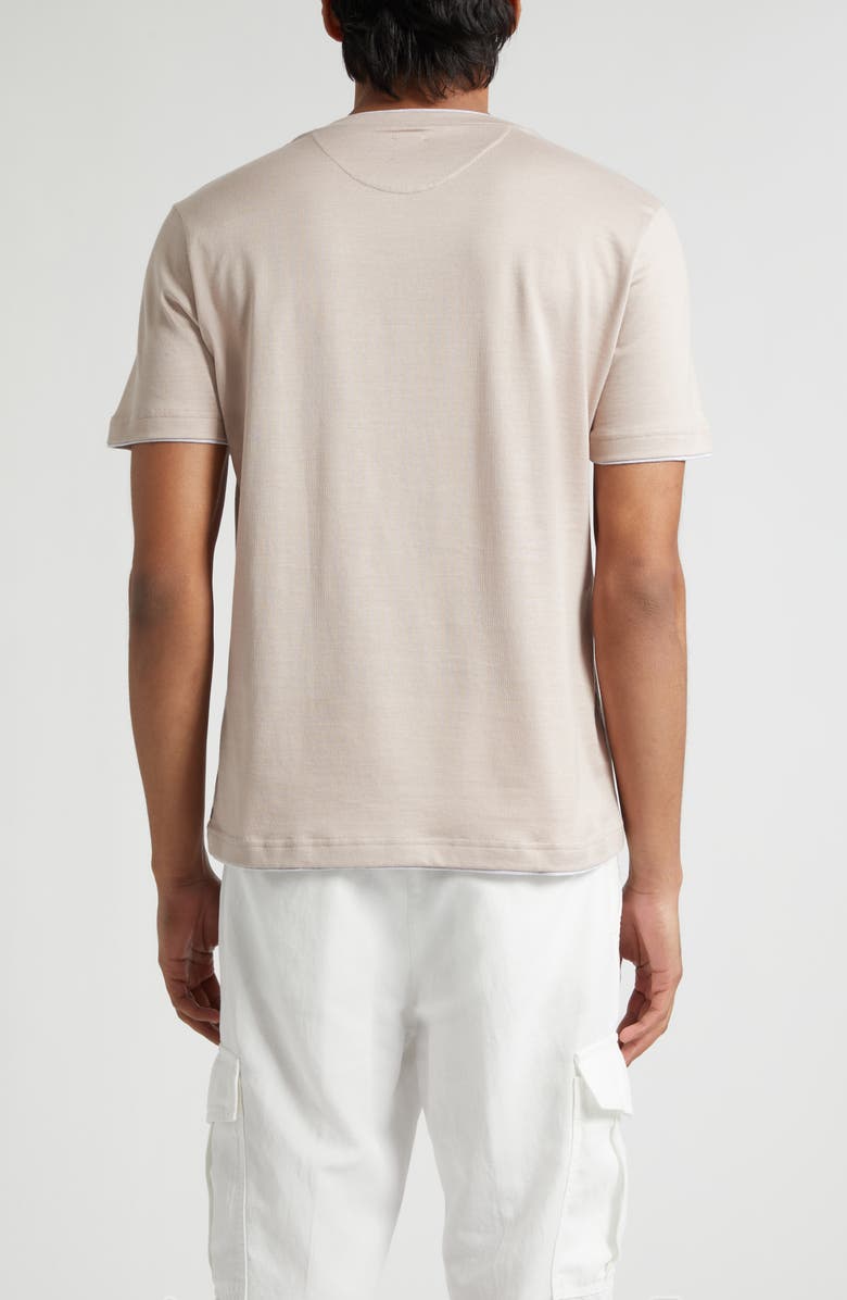 Eleventy Crewneck T-Shirt, Alternate, color, 26-13 Dust Pink/ Light Grey