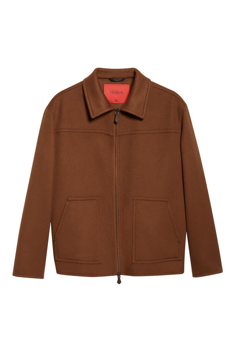 College Cashmere Bomber Jacket, Alternate, color, BROWN