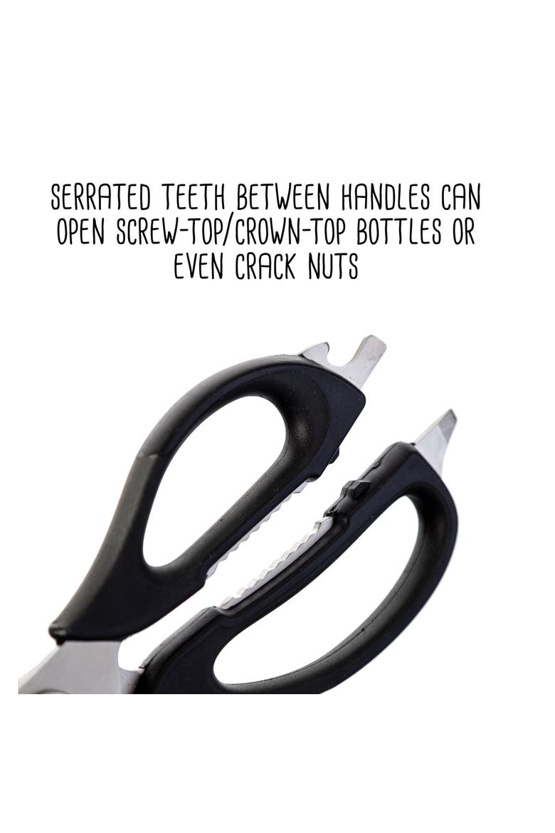 Multi-Use Kitchen Shears, Alternate, color, Black