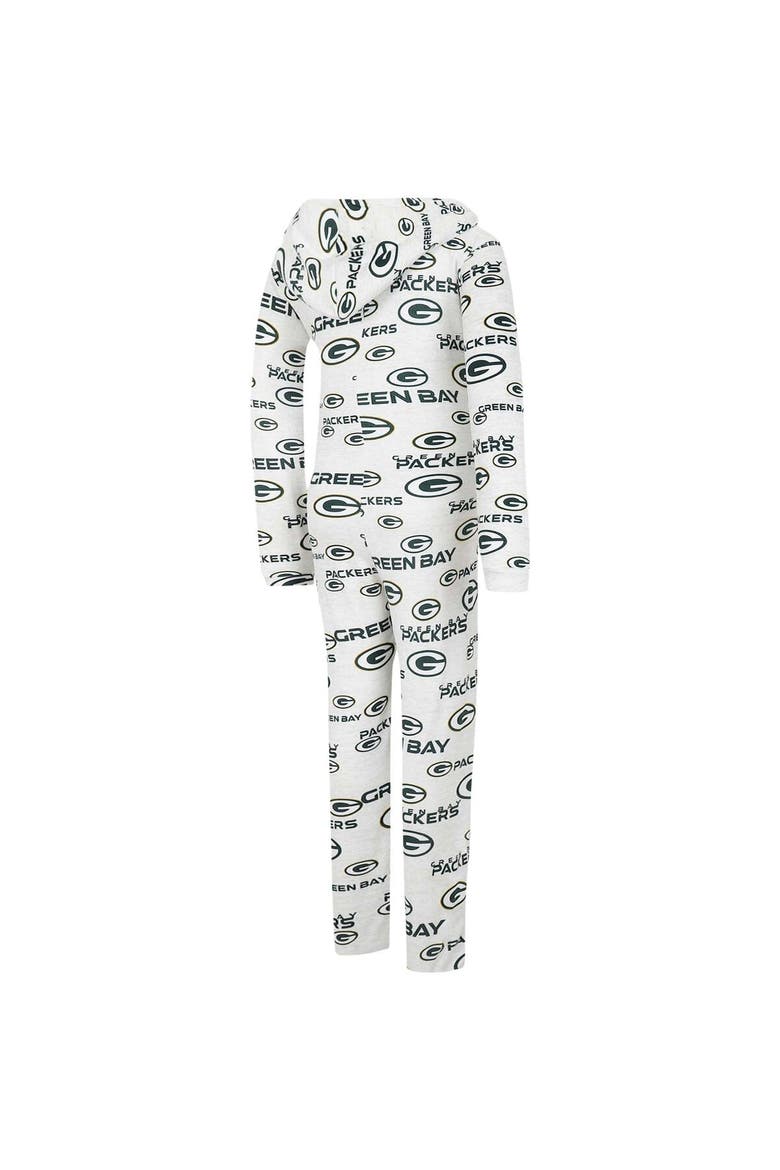 Women's Concepts Sport  Cream Green Bay Packers Docket Hoodie Full-Zip Union Suit, Alternate, color, Cream
