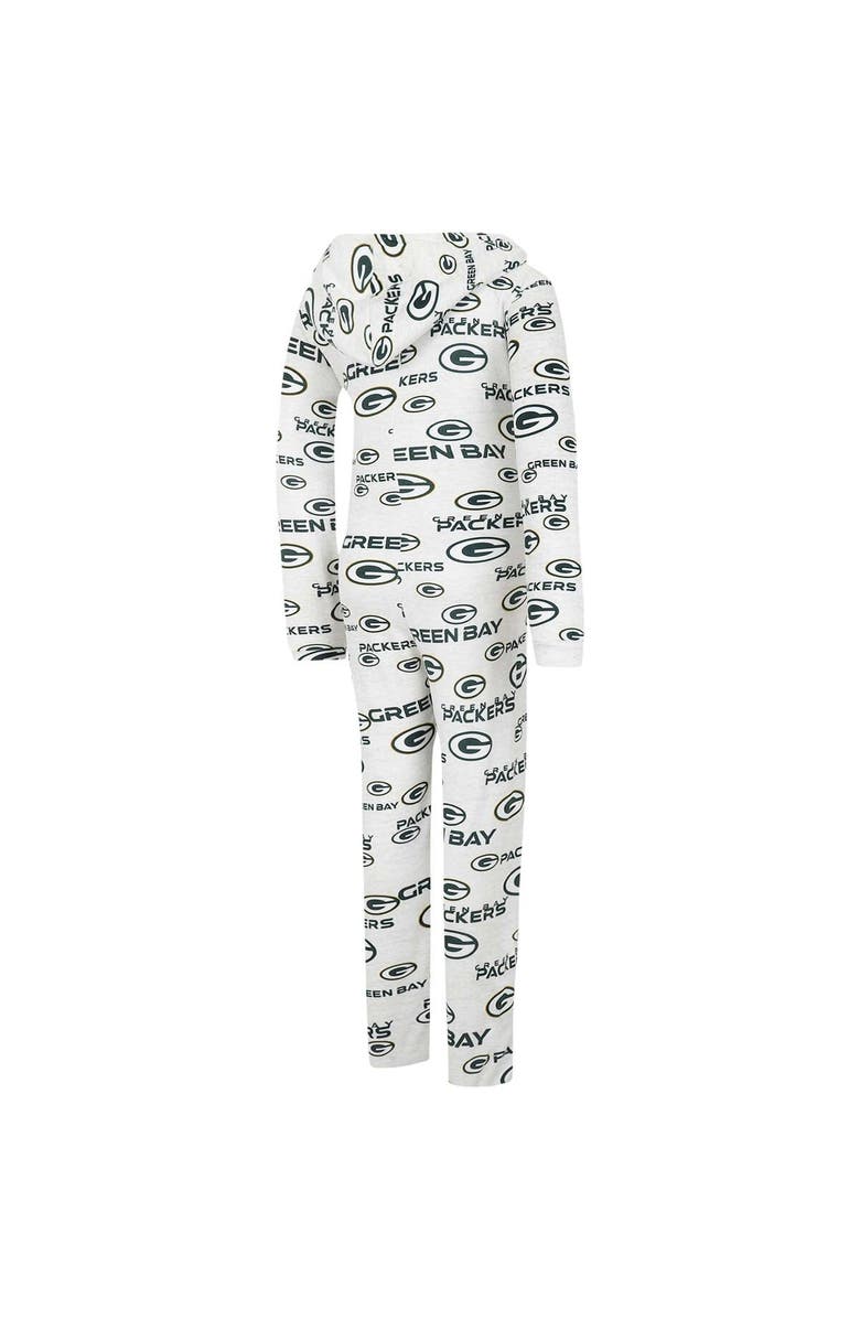 CONCEPTS SPORT Women's Concepts Sport Cream Green Bay Packers Docket Hoodie Full-Zip Union Suit, Alternate, color,