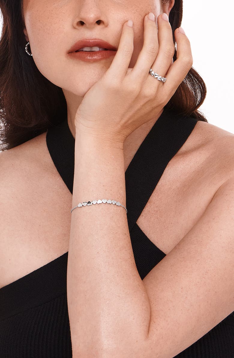 DEVATA Sweetheart Band Ring, Alternate, color, Silver