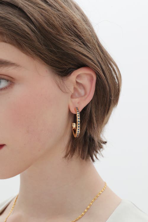 Classicharms Stella Molten Color Cubic Zirconia Hoop Earrings In Gold