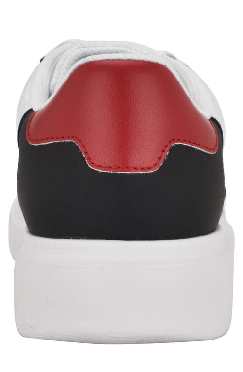 Guess Chaze Sneaker In Black/white/red