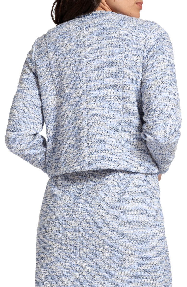 Seraphine Crop Tweed Maternity Blazer, Alternate, color, Blue