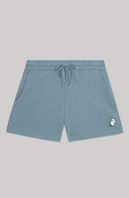 Dalix Womens Heartly Ghost Midweight Washed Fleece Shorts