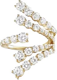 BEN ONI Gold Plated CZ Wrap Ring