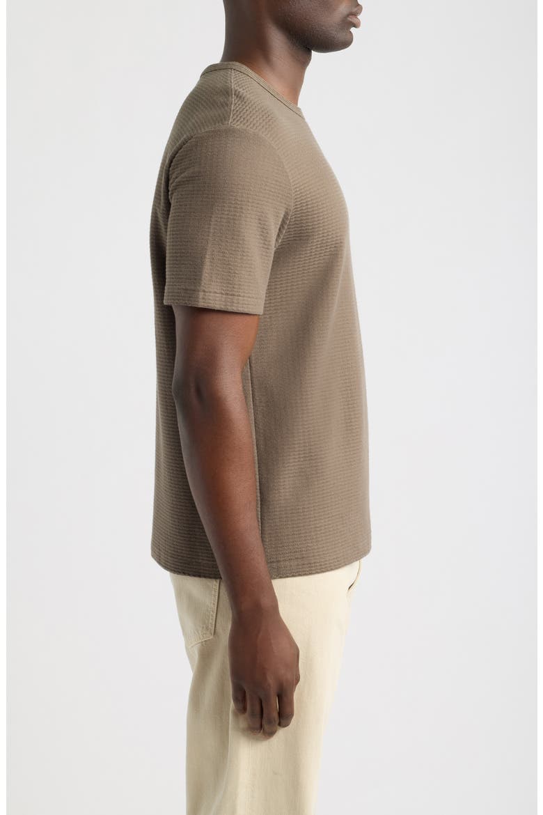Textured Cotton Jacquard T-Shirt, Alternate, color, SOFT TAUPE