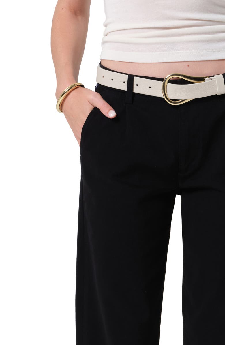 Citizens of Humanity Mallory High Waist Relaxed Straight Leg Twill Pants, Alternate, color, Black