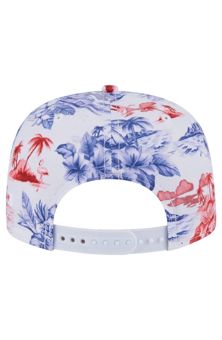 New Era Men's New Era White Boston Red Sox Printed Island Golfer Snapback Hat, Alternate, color, White