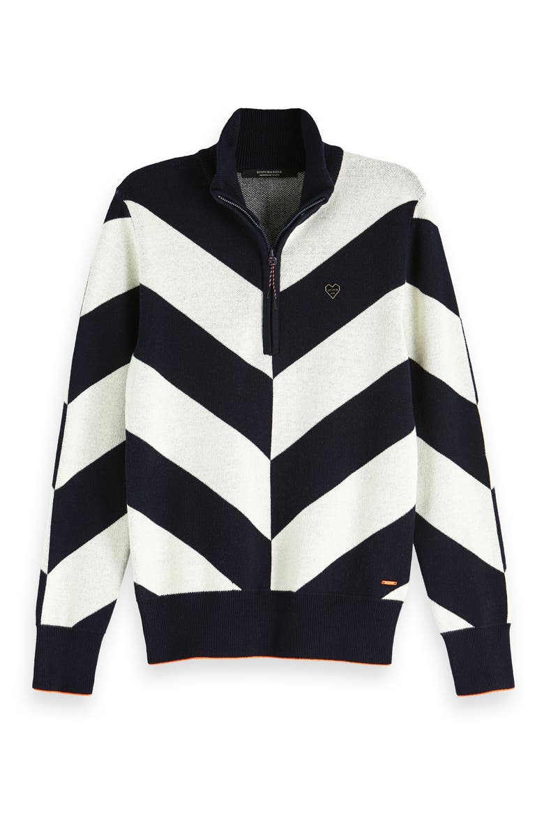 Stripe Half-Zip Pullover, Alternate, color, 18 - COMBO B