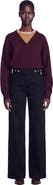 SANDRO High-rise Wide-leg Jeans