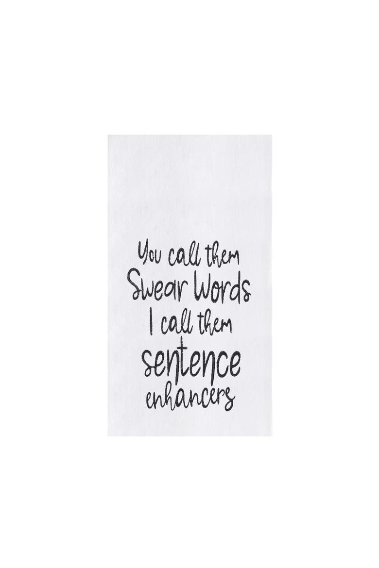 You Call Them Swear Words Towel, Main, color, Black