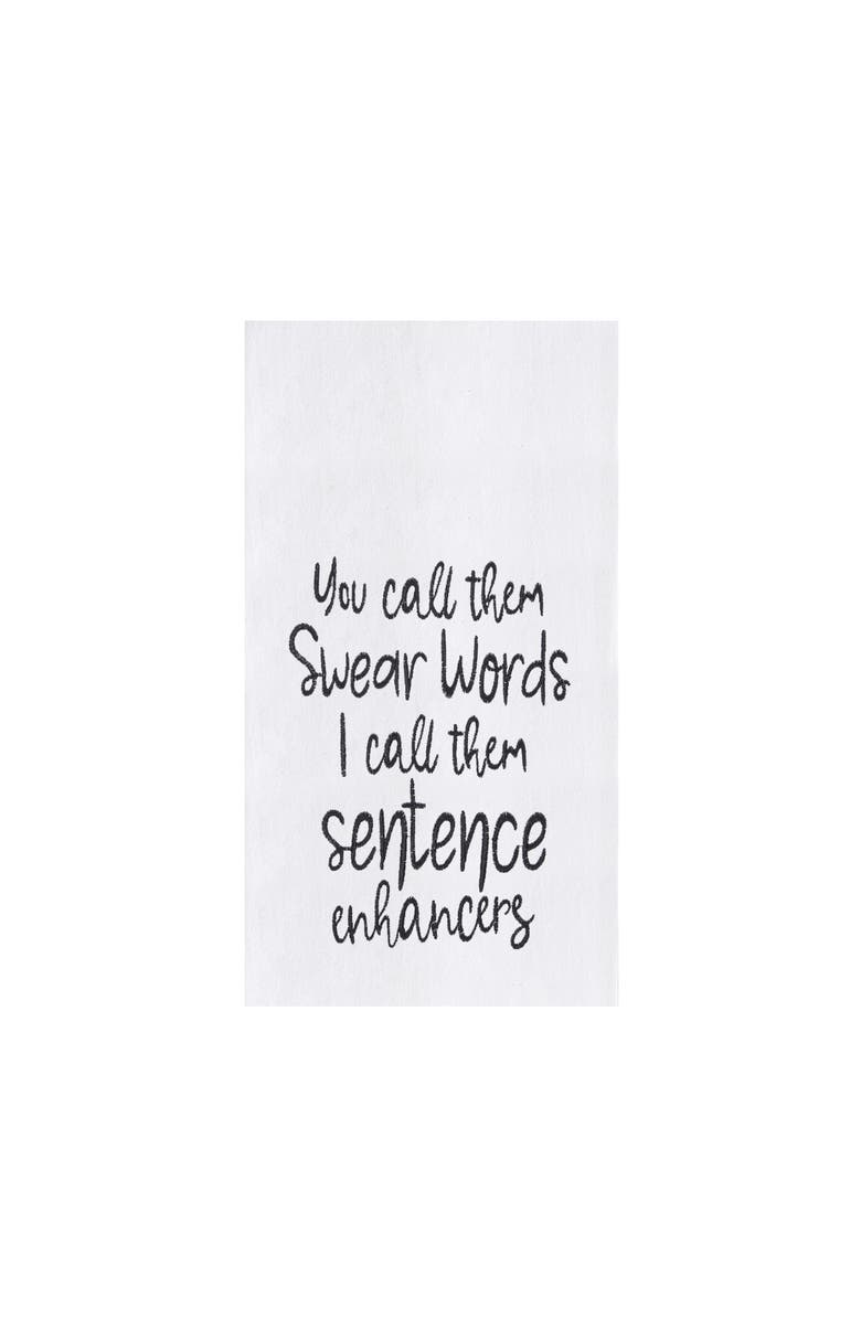 C&F Home You Call Them Swear Words Towel, Main, color, Black