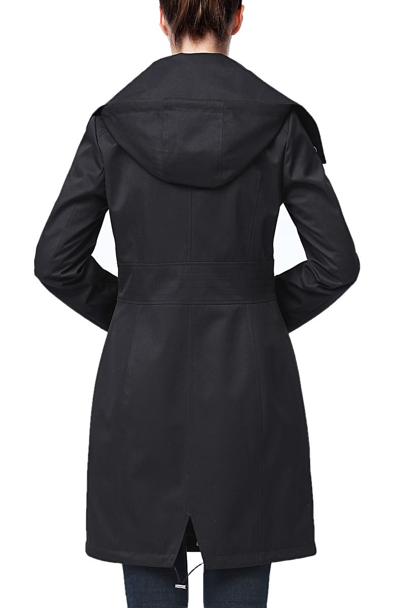 Kimi & Kai Alys Water Resistant Hooded Anorak Coat, Alternate, color, Black