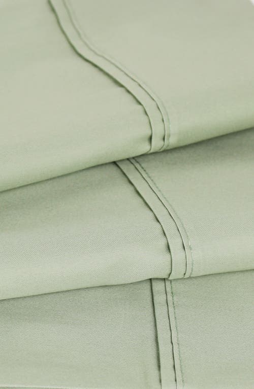 Melange Home Pleat Detail 400 Thread Count Sheet Set With Bonus Pillowcases In Green