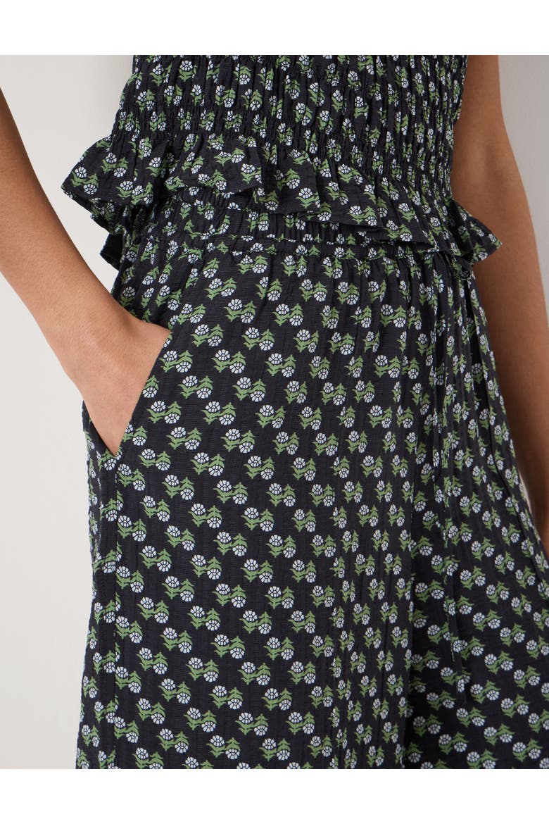 Luxa Shirred Crinkle Shell Top, Alternate, color, Floral Blue