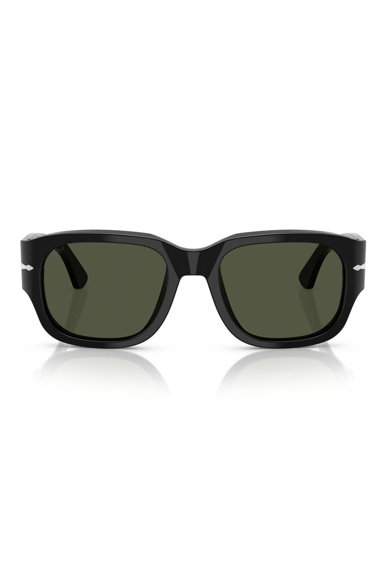 52mm Square Sunglasses, Main, color, BLACK / GREEN