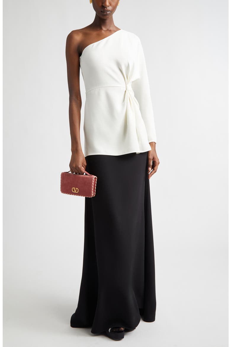 Silk Cady Couture Skirt, Alternate, color, BLACK