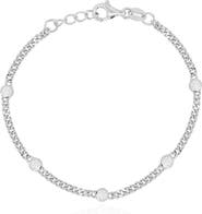 The Lovery Fine Jewelry CZ Station Curb Chain Bracelet