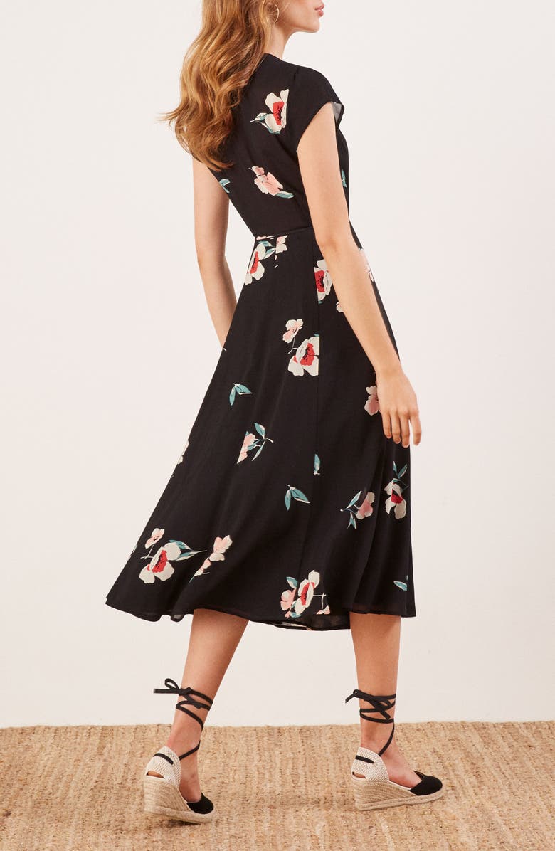 Reformation Carina Midi Wrap Dress, Alternate, color, 