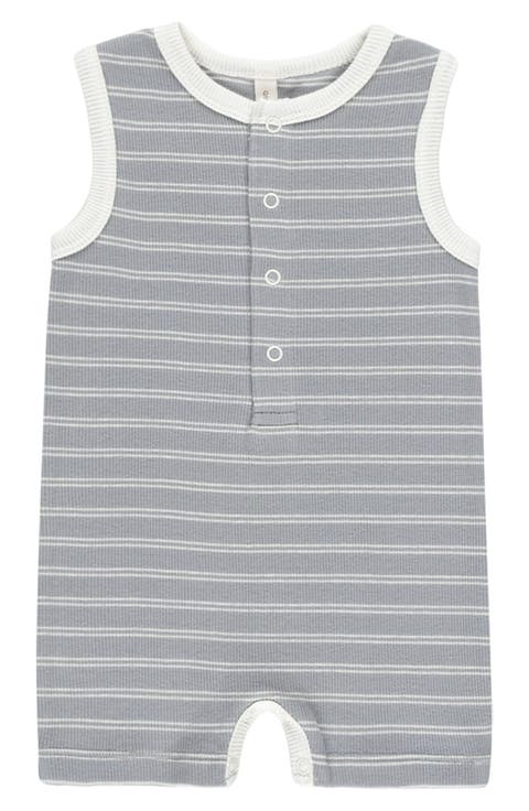 Cotton Rib Henley Tank Romper (Baby)